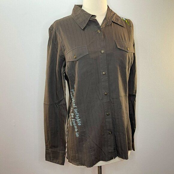 Buffalo David Bitton Women's Button Up L/S Shirt - Size Medium - NWT $98 - Picture 1 of 6